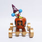 HALLOWEEN カボチャの馬車に玉入れ遠刈田ピエロこけし　Pumpkin carriage and Togatta Clown KOKESHI　※675