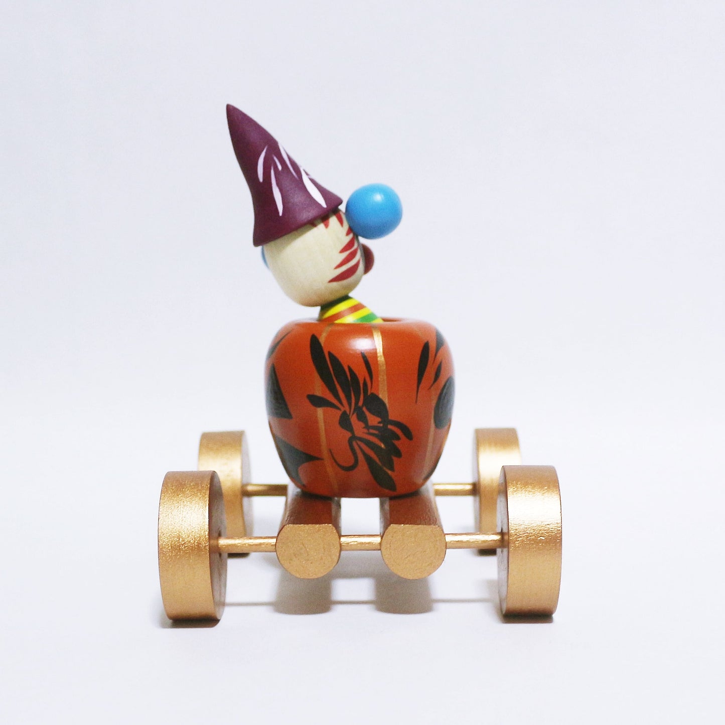 HALLOWEEN カボチャの馬車に玉入れ遠刈田ピエロこけし　Pumpkin carriage and Togatta Clown KOKESHI　※675